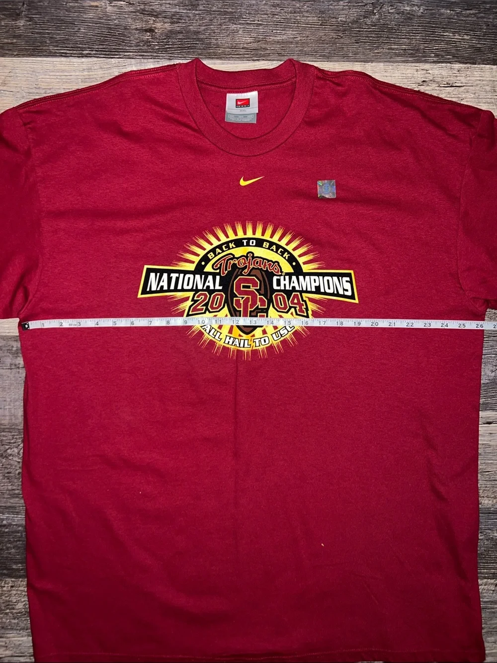 2004 Nike Team USC Trojans Back to Back National Champions T-shirt